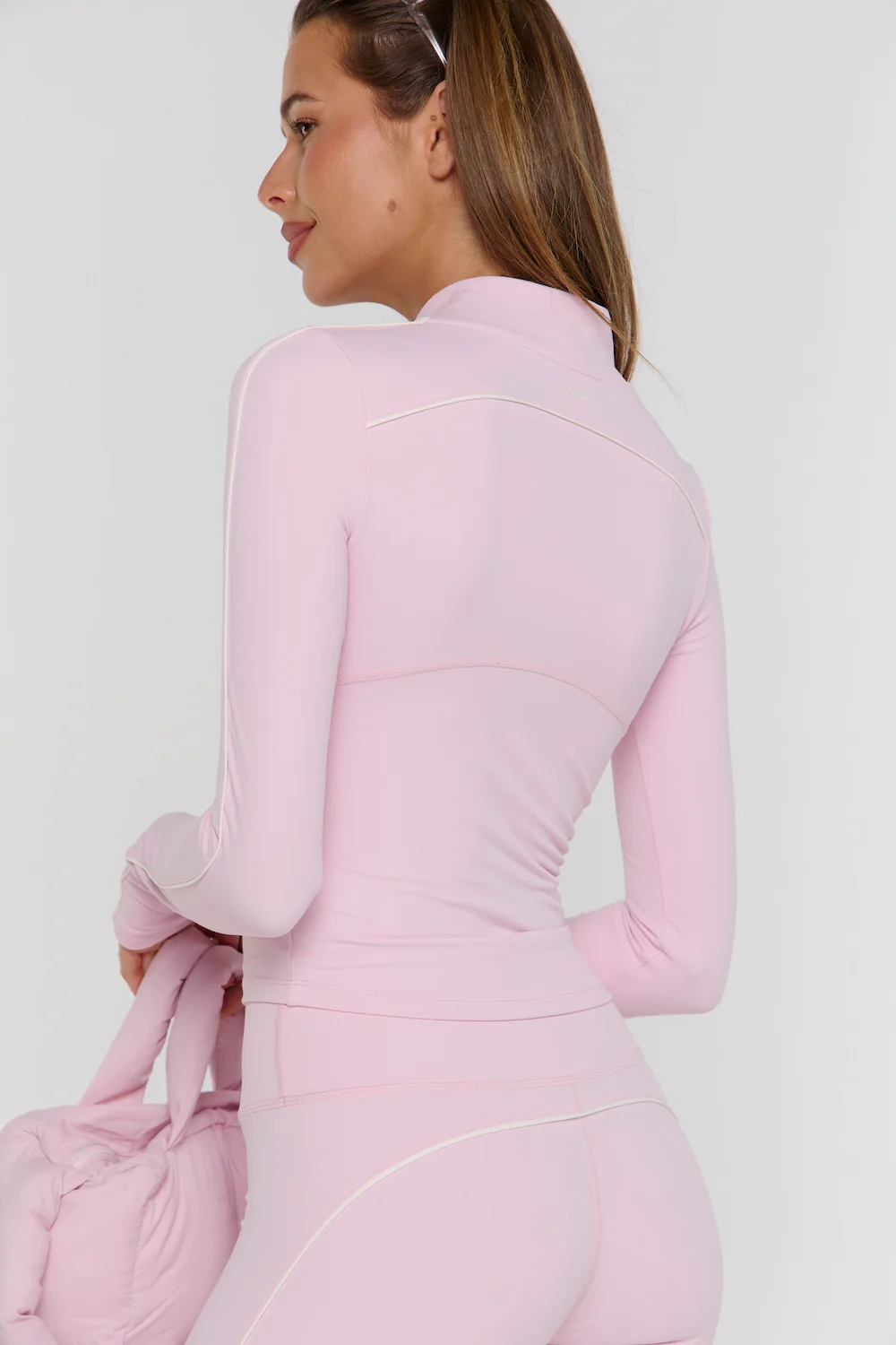 Astoria Airvíve Half Zip Jacket - Pink/Cream - Image 2