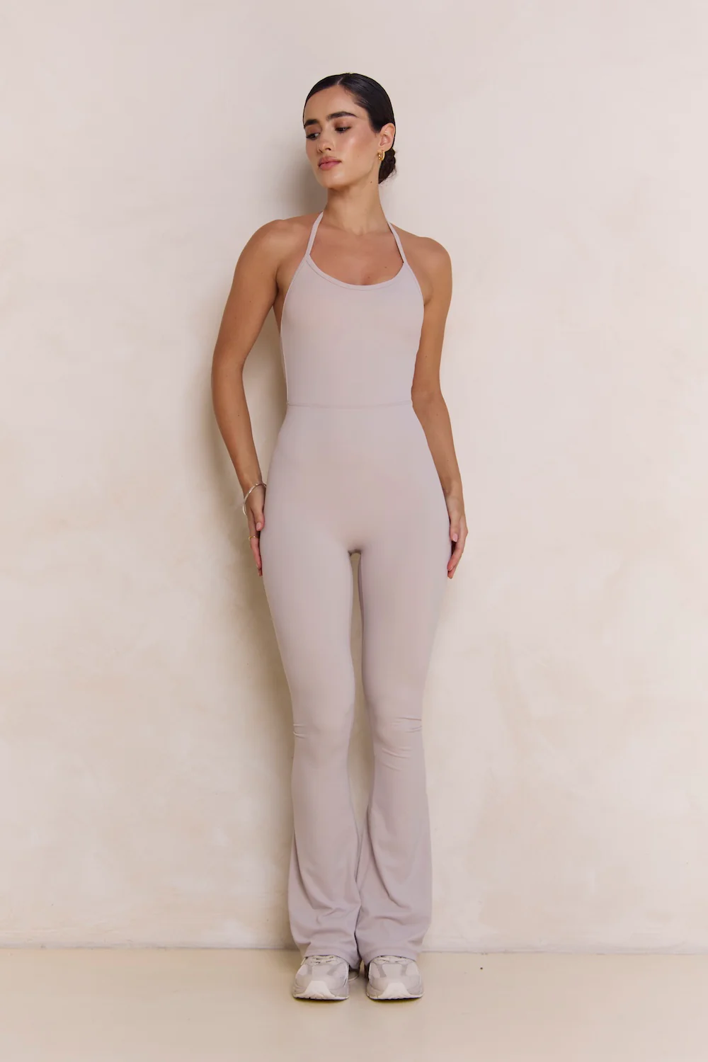 Astoria Airvíve Halter Flare Onesie - Ash Grey