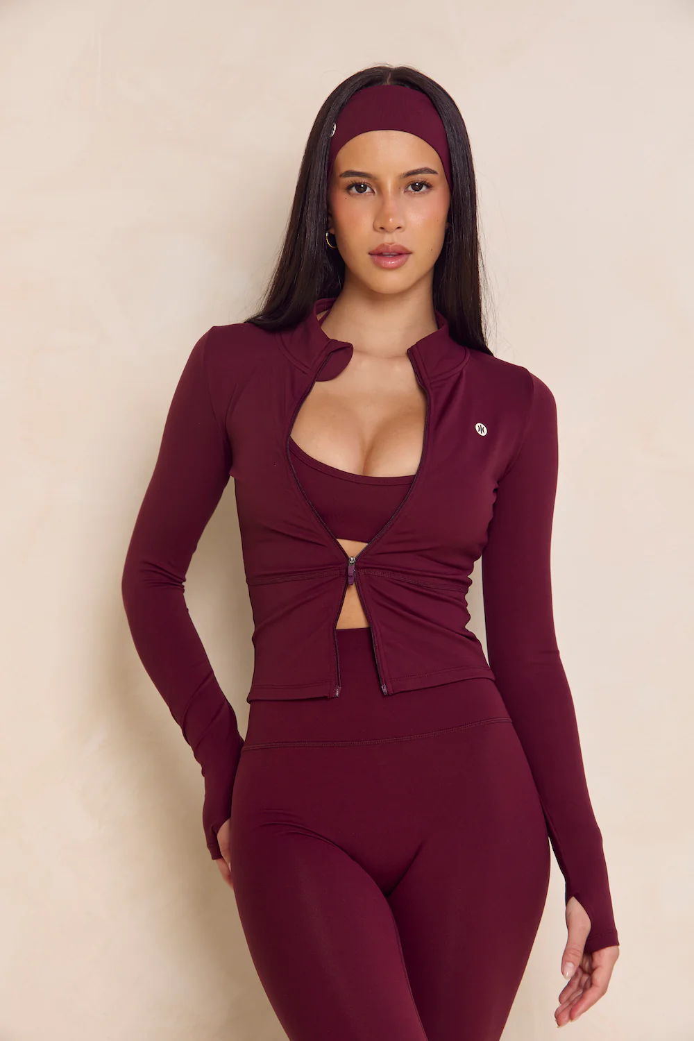 Astoria Airvíve Halter Sports Bra - Burgundy - Image 6