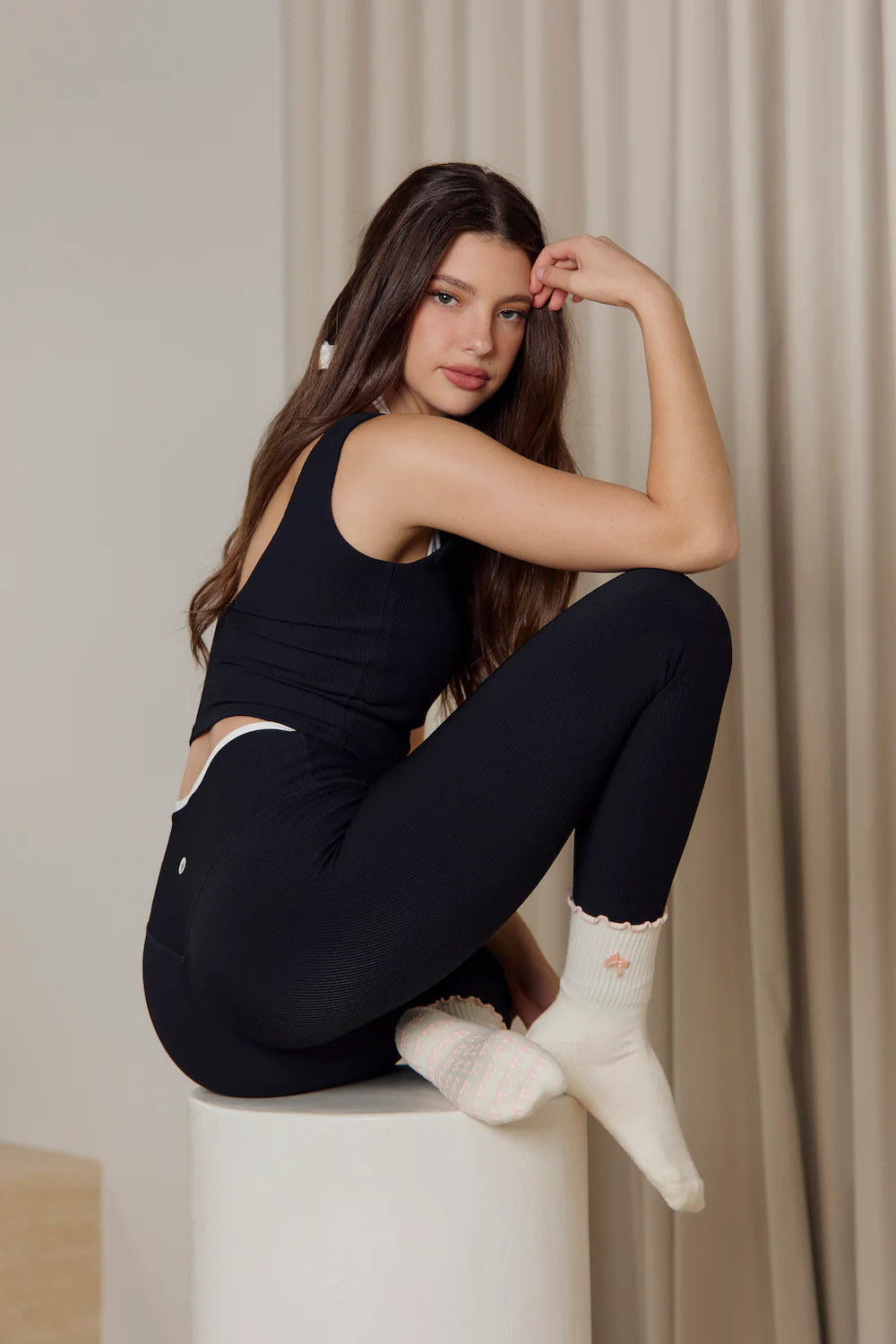 Astoria Grip Socks  - Cream - Image 5