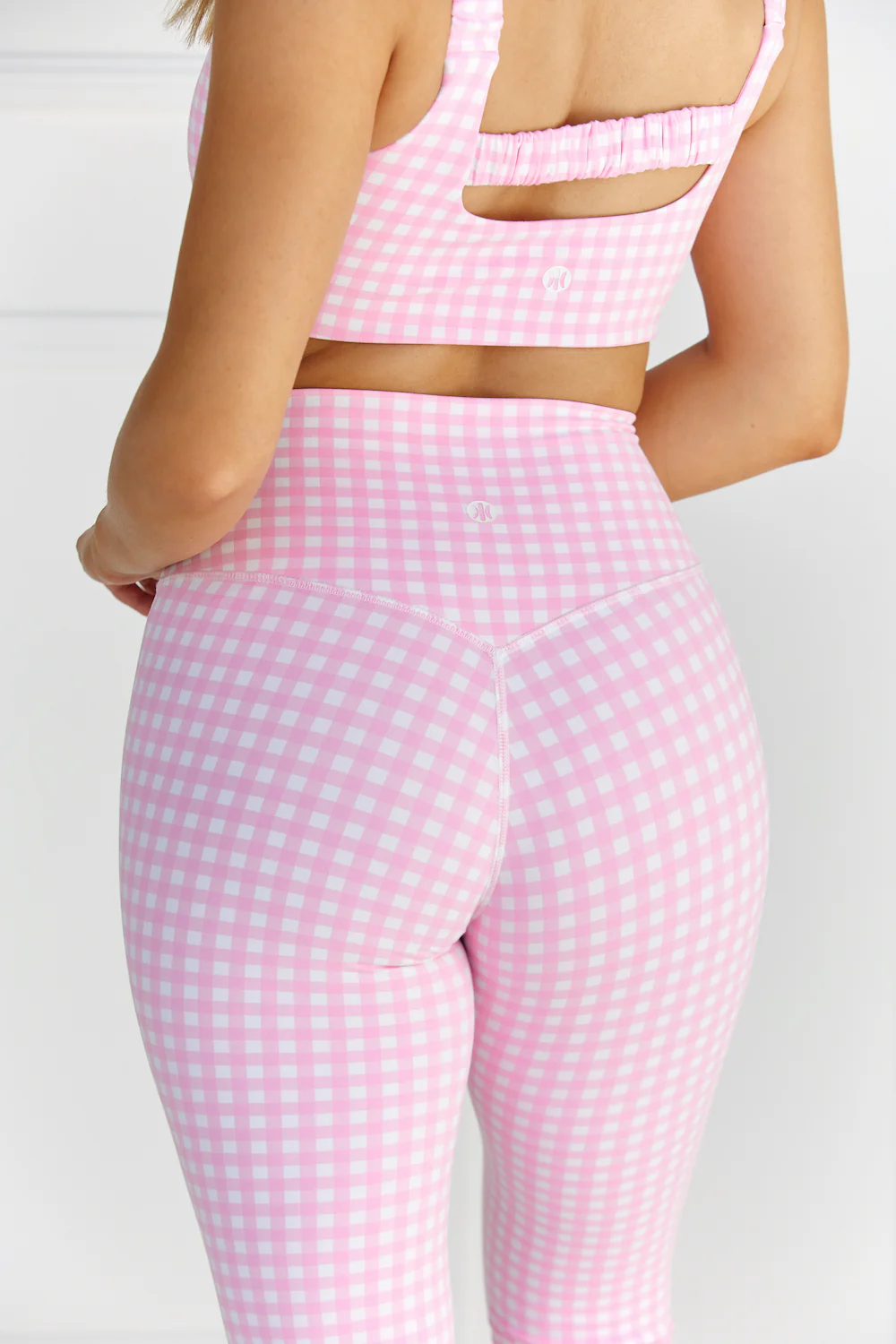 Astoria LUXE BALANCE Full Length Legging - Pink Gingham - Image 2
