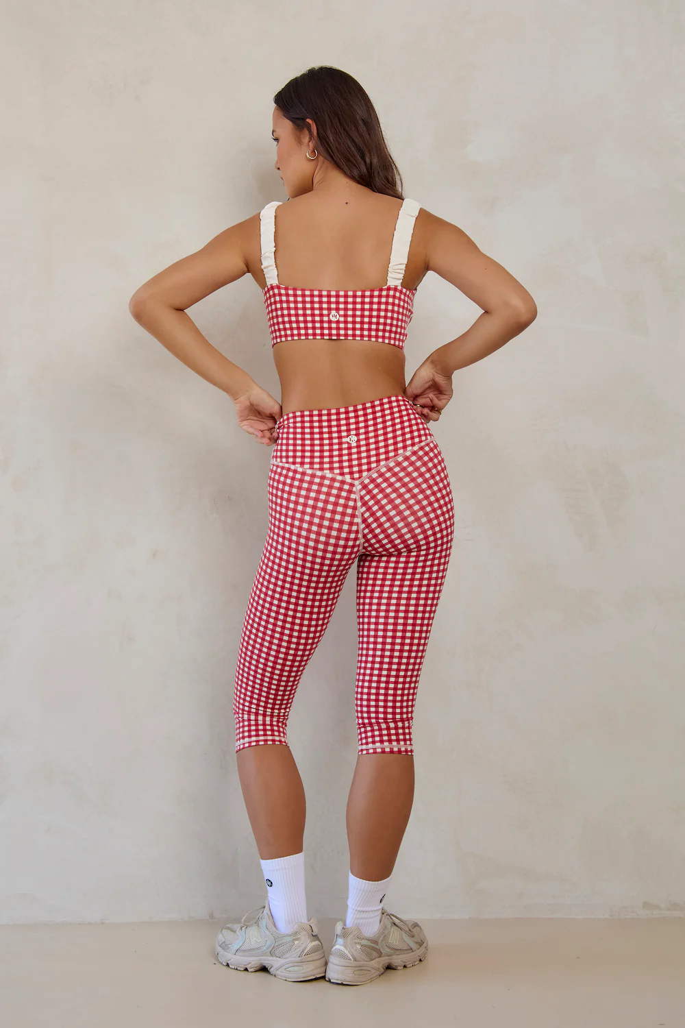 Astoria LUXE BALANCE Ruched Sports Crop - Red Gingham - Image 5