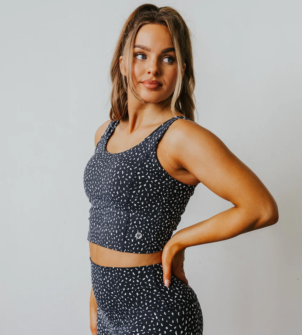 Astoria LUXE IGNITE Sports Crop - Black Speckle - Image 2