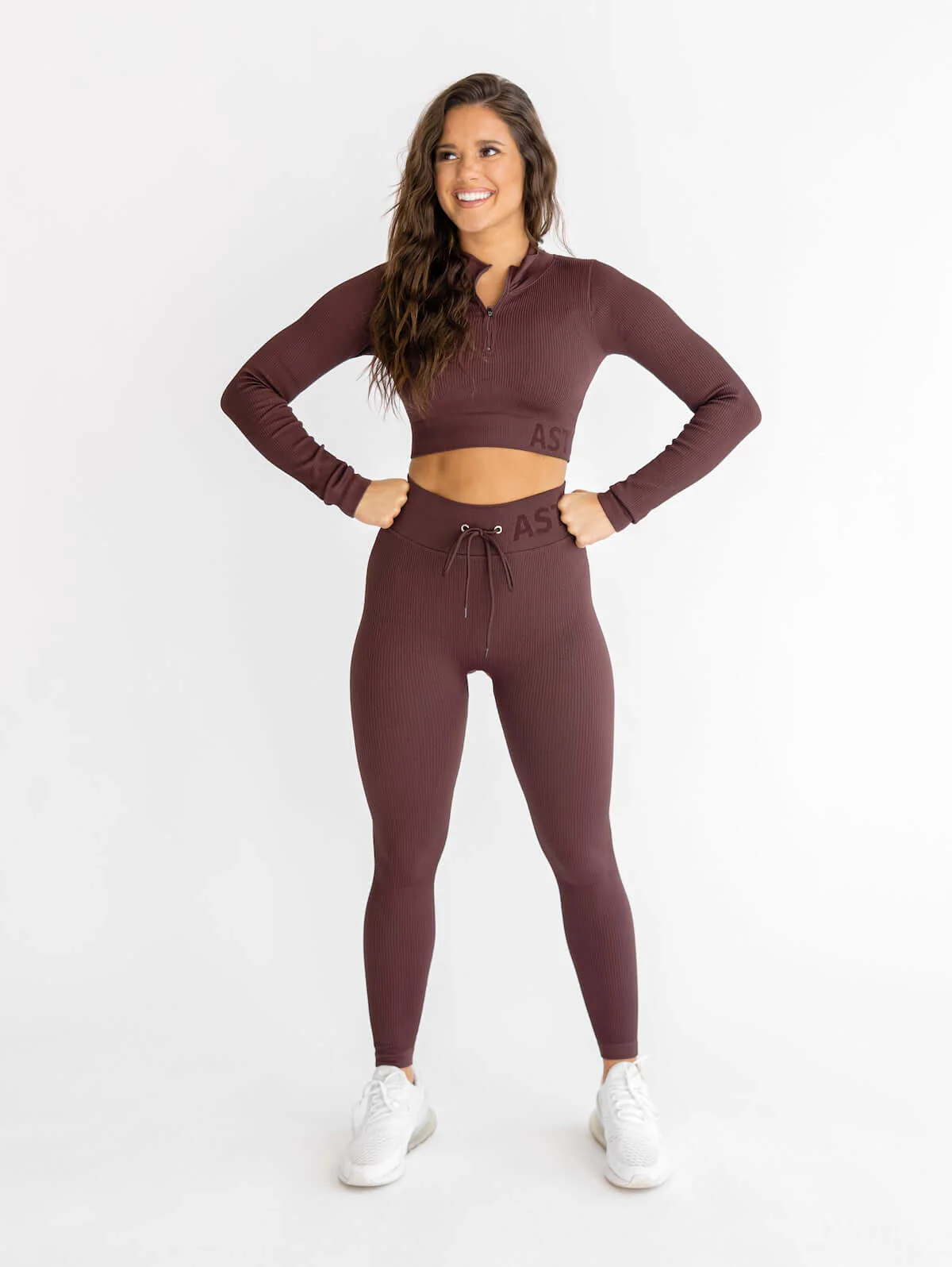 Astoria Seamless Ribbed Series Legging - Espresso - Image 2